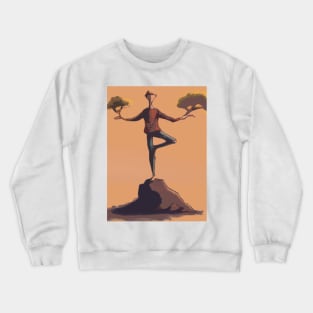 Yoga Tree Pose Crewneck Sweatshirt